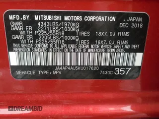 2019 Mitsubishi Outlander Sport SE 2.0 with VIN JA4AP4AU5KU017620, listed as a Copart auction lot 46312155 with 83,032 mi miles and Salvage Title. Bid and sale history available at carsss.com. Image 12.