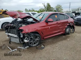 2021 BMW X4 xDrive30i with VIN 5UX2V1C00M9H09820, listed as a Copart auction lot 58489425 with Not provided miles and Non repairable. Bid and sale history available at DreamBid. Image 1.