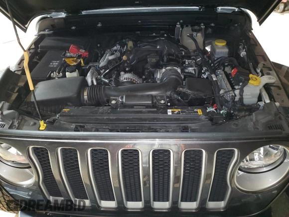 2022 Jeep Wrangler Unlimited Sahara with VIN 1C4HJXEG1NW109232, listed as a Copart auction lot 47986955 with 38,248 mi miles and Salvage title. Bid and sale history available at DreamBid. Image 13.