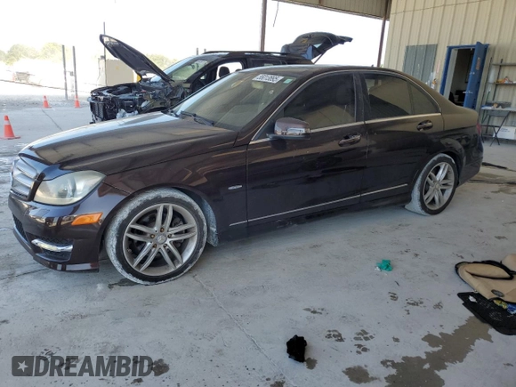 2012 Mercedes-Benz C-Class C 250 Sport with VIN WDDGF4HB2CR222281, listed as a Copart auction lot 55013895 with 128,987 mi miles and Clean Title. Bid and sale history available at carsss.com. Image 1.