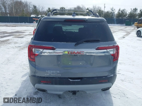 2021 GMC Acadia SLE with VIN 1GKKNKLS0MZ186986, listed as a IAAI auction lot 41597643 with 53,672 mi miles and . Bid and sale history available at DreamBid. Image 16.
