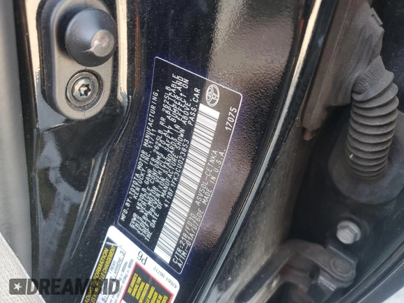 2012 Toyota Camry L with VIN 4T1BF1FK3CU023853, listed as a Copart auction lot 55035785 with 179,734 mi miles and Salvage Title. Bid and sale history available at DreamBid. Image 12.