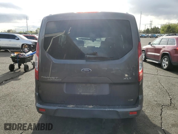 2016 Ford Transit Connect XLT with VIN NM0GE9F73G1284833, listed as a Copart auction lot 54872305 with 168,256 mi miles and Salvage title. Bid and sale history available at DreamBid. Image 6.