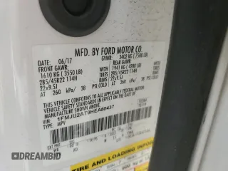 2017 Ford Expedition Limited с VIN 1FMJU2AT9HEA80437, выставлен на аукционе Copart как лот 62207195 с пробегом 139 756 миль миль и Списание • Salvage title. История ставок и продаж доступна на DreamBid. Изображение 14.
