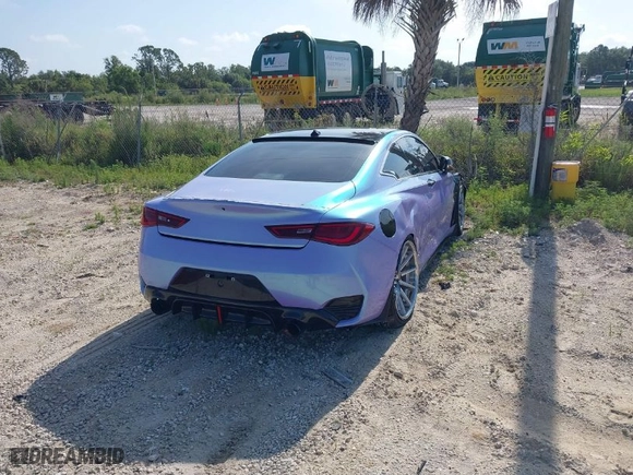 2018 Infiniti Q60 3.0t LUXE with VIN JN1EV7EKXJM341946, listed as a IAAI auction lot 39392104 with 52,989 mi miles. Bid and sale history available at carsss.com. Image 4.