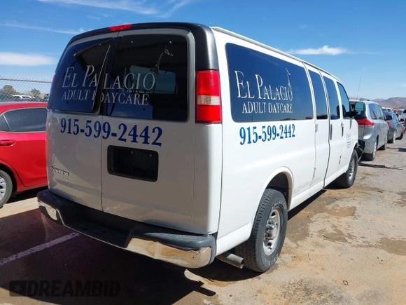 2013 Chevrolet Express Passenger LT with VIN 1GAZG1FG4D1149033, listed as a IAAI auction lot 41679269 with 204,020 mi miles and . Bid and sale history available at DreamBid. Image 4.