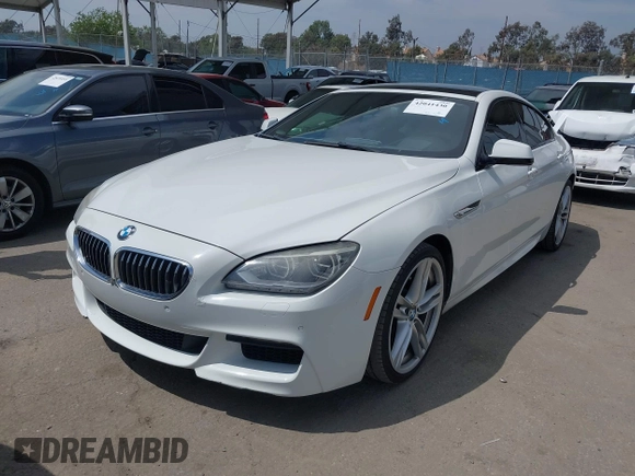 2015 BMW 6 Series 640i with VIN WBA6A0C56FD318007, listed as a IAAI auction lot 42041430 with 78,281 mi miles. Bid and sale history available at carsss.com. Image 17.