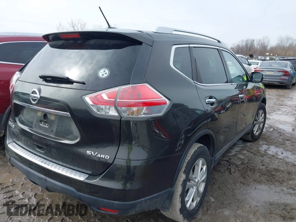 2016 Nissan Rogue SV with VIN KNMAT2MV7GP638096, listed as a IAAI auction lot 41741596 with 109,451 mi miles. Bid and sale history available at carsss.com. Image 4.