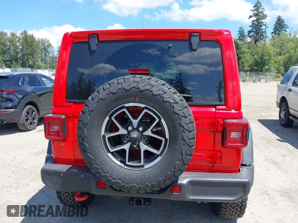 2025 Jeep Wrangler Rubicon with VIN 1C4PJXFN4SW573748, listed as a IAAI auction lot 42660183 with 763 mi miles and . Bid and sale history available at DreamBid. Image 16.