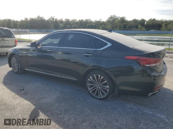 2015 Hyundai Genesis 3.8L with VIN KMHGN4JE6FU098529, listed as a Copart auction lot 76175104 with 0 mi miles and Salvage Title. Bid and sale history available at carsss.com. Image 2.