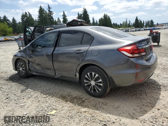 2013 Honda Civic LX with VIN 2HGFB2F55DH302308, listed as a Copart auction lot 60757165 with 70,204 mi miles and Salvage title. Bid and sale history available at DreamBid. Image 2.