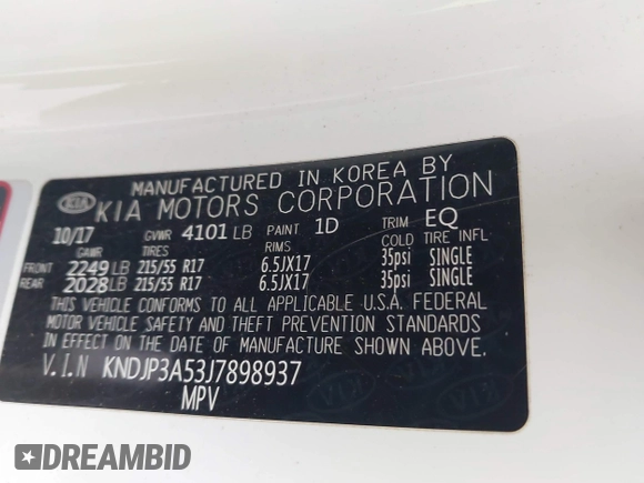 2018 Kia Soul + with VIN KNDJP3A53J7898937, listed as a IAAI auction lot 42032201 with 107,750 mi miles. Bid and sale history available at carsss.com. Image 9.