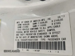 2012 Acura TL Auto z VIN 19UUA8F24CA012089, wystawiony jako IAAI lot #42238176 z przebiegiem 217 136 mil mil oraz . Historia ofert i sprzedaży dostępna na DreamBid. Obrazek 9.