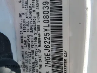 2000 Honda Civic DX z VIN 1HGEJ6225YL080394, wystawiony jako Copart lot #73515634 z przebiegiem 141 139 mil mil oraz Szkoda całkowita • Salvage title. Historia ofert i sprzedaży dostępna na DreamBid. Obrazek 13.