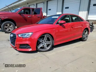 2019 Audi A3 Sedan Premium Plus with VIN WAUJEGFF3K1018383, listed as a Copart auction lot 63040904 with 31,599 mi miles and Salvage Title. Bid and sale history available at carsss.com. Image 1.
