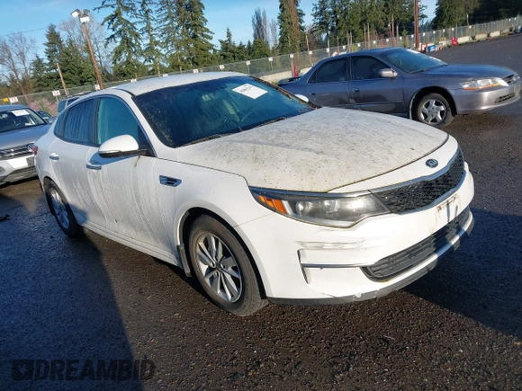 2016 Kia Optima LX with VIN 5XXGT4L31GG034993, listed as a IAAI auction lot 41881231 with 81,888 mi miles. Bid and sale history available at carsss.com. Image 1.