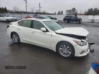 2017 Infiniti Q50 2.0t Premium with VIN JN1CV7AR1HM681670, listed as a Copart auction lot 51450165 with 87,020 mi miles and Salvage Title. Bid and sale history available at carsss.com. Image 4.