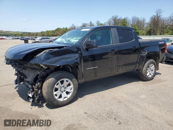 2021 Chevrolet Colorado 4WD LT with VIN 1GCGTCEN8M1138297, listed as a Copart auction lot 61762405 with 51,644 mi miles and Salvage title. Bid and sale history available at DreamBid. Image 1.