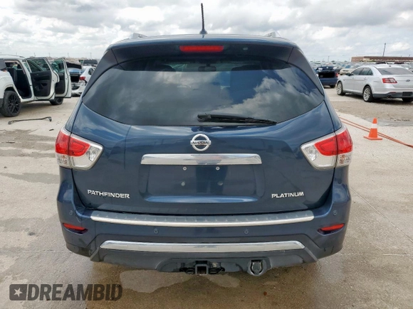 2015 Nissan Pathfinder SV with VIN 5N1AR2MN9FC703515, listed as a Copart auction lot 58198325 with 154,468 mi miles and Salvage title. Bid and sale history available at DreamBid. Image 6.