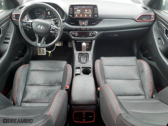 2019 Hyundai Elantra GT N Line with VIN KMHH55LC3KU106098, listed as a Copart auction lot 87466454 with 96,607 mi miles and Salvage Title. Bid and sale history available at carsss.com. Image 8.