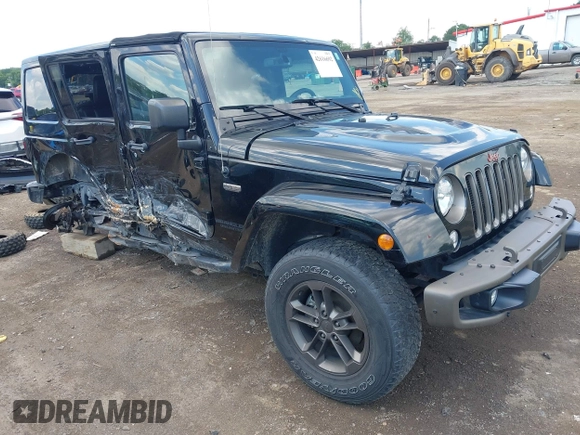 2017 Jeep Wrangler Unlimited Sahara with VIN 1C4BJWEGXHL520182, listed as a IAAI auction lot 42616692 with 88,169 mi miles and . Bid and sale history available at DreamBid. Image 1.
