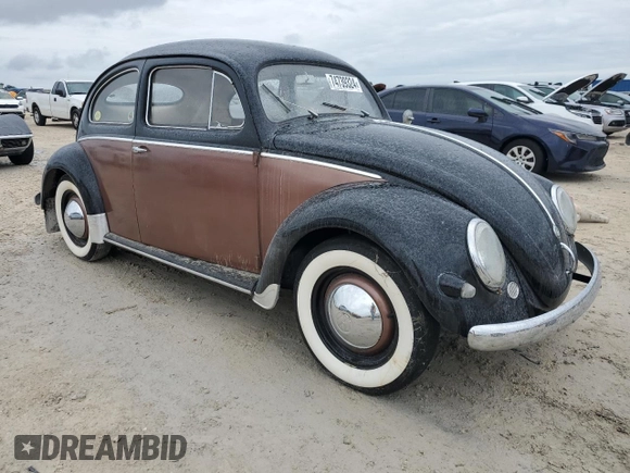 1956 Volkswagen Beetle with VIN 1226101, listed as a Copart auction lot 74739324 with 34,472 mi miles and Salvage Title. Bid and sale history available at DreamBid. Image 4.
