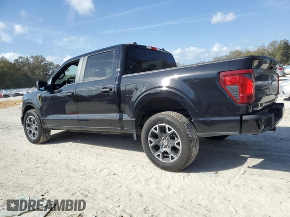 2024 Ford F-150 STX with VIN 1FTEW2KP8RKD25944, listed as a Copart auction lot 47829885 with 17,574 mi miles and Salvage Title. Bid and sale history available at carsss.com. Image 2.