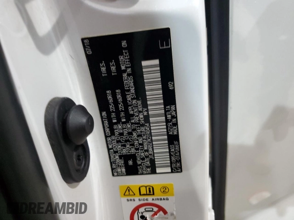 2019 Lexus NX 300 with VIN JTJBARBZ7K2190454, listed as a Copart auction lot 58147985 with 104,118 mi miles and Salvage title. Bid and sale history available at DreamBid. Image 12.