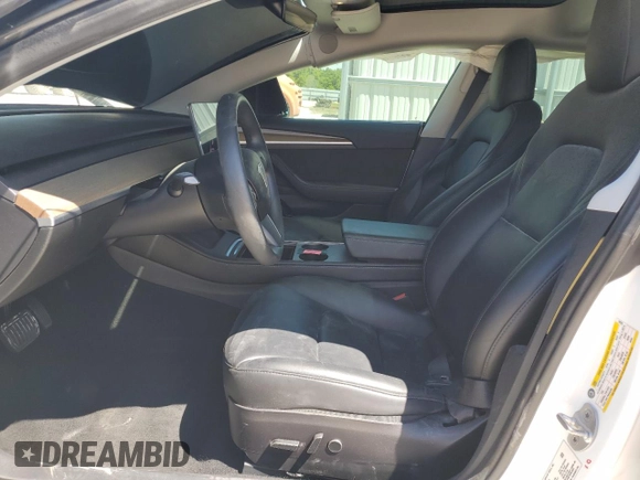 2022 Tesla Model 3 with VIN 5YJ3E1EA0NF108956, listed as a Copart auction lot 50066235 with 35,180 mi miles and Non Repairable. Bid and sale history available at DreamBid. Image 7.
