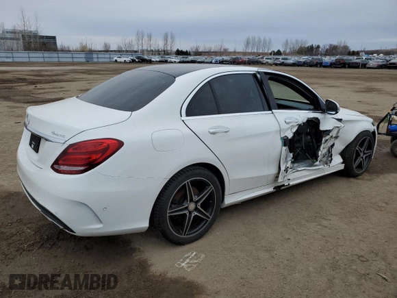 2017 Mercedes-Benz C 300 with VIN 55SWF4KB0HU207207, listed as a Copart auction lot 49957165 with 128,013 mi miles and Salvage title. Bid and sale history available at DreamBid. Image 3.