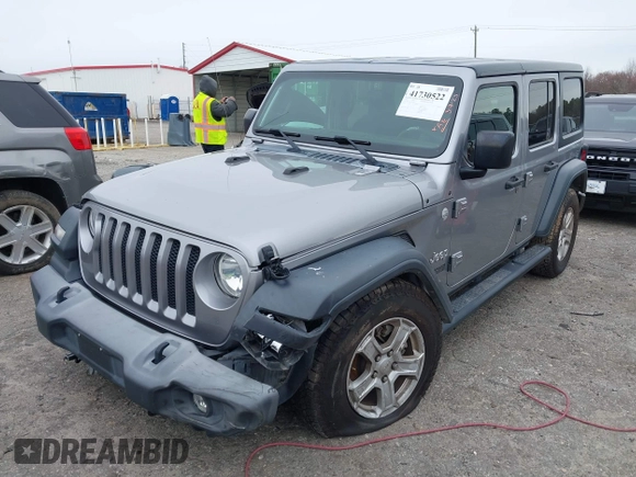 2018 Jeep Wrangler Unlimited Sport z VIN 1C4HJXDG1JW133543, wystawiony jako IAAI lot #41730522 z przebiegiem 81 667 mil mil oraz . Historia ofert i sprzedaży dostępna na DreamBid. Obrazek 18.