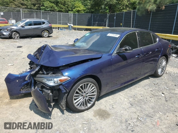 2020 Alfa Romeo Giulia Ti with VIN ZARFANBN6L7636081, listed as a Copart auction lot 67724104 with 0 mi miles and Salvage Title. Bid and sale history available at carsss.com. Image 1.