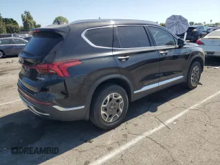 2022 Hyundai Santa Fe Hybrid Blue with VIN KM8S2DA10NU037501, listed as a Copart auction lot 61208664 with 0 mi miles and Salvage Title. Bid and sale history available at carsss.com. Image 3.
