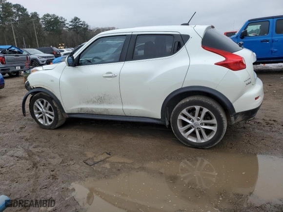 2012 Nissan Juke SL with VIN JN8AF5MRXCT100820, listed as a Copart auction lot 42350035 with 136,115 mi miles and Salvage Title. Bid and sale history available at carsss.com. Image 2.