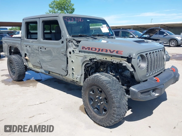 2021 Jeep Gladiator Mojave with VIN 1C6JJTEG8ML515686, listed as a IAAI auction lot 42217590 with 38,506 mi miles and . Bid and sale history available at DreamBid. Image 1.