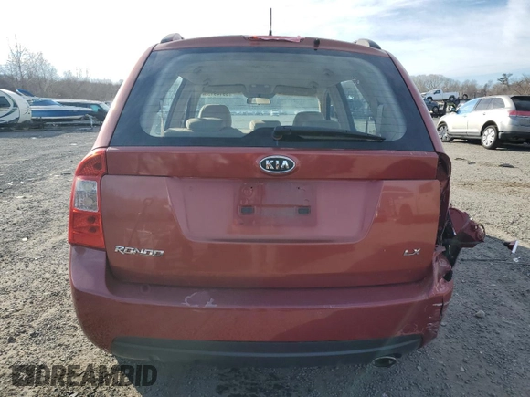 2007 Kia Rondo LX Base with VIN KNAFG525X77087917, listed as a Copart auction lot 89149155 with 126,314 mi miles and Non Repairable. Bid and sale history available at carsss.com. Image 6.