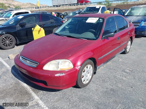 1998 Honda Civic LX with VIN 1HGEJ6671WL032443, listed as a IAAI auction lot 42086174 with 154,881 mi miles. Bid and sale history available at carsss.com. Image 2.