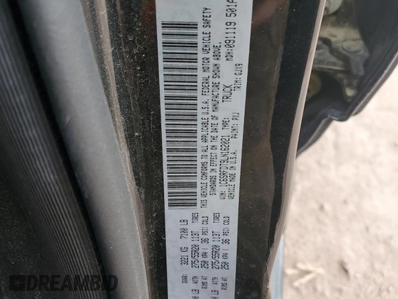 2020 Ram 1500 Laramie with VIN 1C6SRFDT9LN162021, listed as a Copart auction lot 89021885 with 133,804 mi miles and Salvage Title. Bid and sale history available at carsss.com. Image 12.