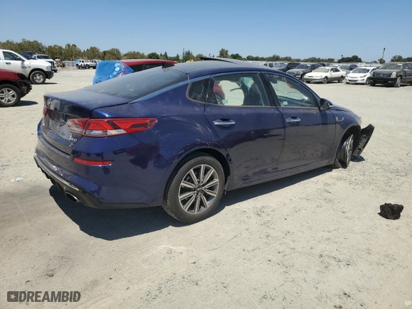 2019 Kia Optima EX with VIN 5XXGU4L14KG337870, listed as a Copart auction lot 63225354 with 0 mi miles and Salvage Title. Bid and sale history available at carsss.com. Image 3.