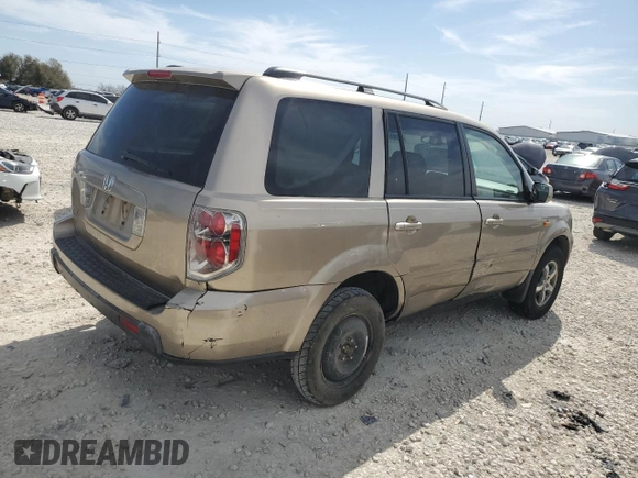2006 Honda Pilot EX with VIN 5FNYF28406B007416, listed as a Copart auction lot 48826825 with 212,708 mi miles and Salvage Title. Bid and sale history available at DreamBid. Image 3.
