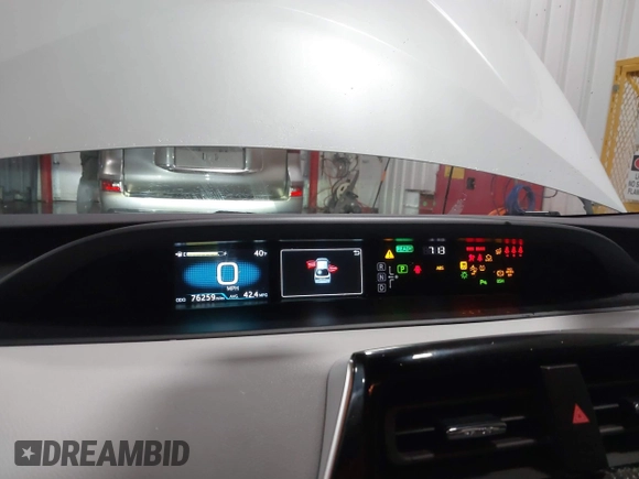 2021 Toyota Prius LE with VIN JTDL9MFU9M3025214, listed as a IAAI auction lot 41375860 with 76,259 mi miles and . Bid and sale history available at DreamBid. Image 7.