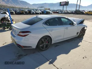 2022 Genesis G70 3.3T with VIN KMTG54TE0NU084403, listed as a Copart auction lot 79113114 with 19,173 mi miles and Salvage Title. Bid and sale history available at DreamBid. Image 3.