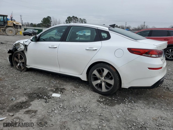 2019 Kia Optima LX with VIN 5XXGT4L35KG328227, listed as a Copart auction lot 46024995 with 107,135 mi miles and Salvage Title. Bid and sale history available at carsss.com. Image 2.