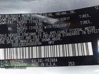 2017 Toyota Sienna XLE Auto Access Seat with VIN 5TDYZ3DC6HS809784, listed as a IAAI auction lot 41546264 with 98,937 mi miles and . Bid and sale history available at DreamBid. Image 9.