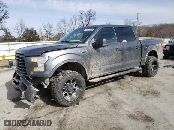 2017 Ford F-150 XL with VIN 1FTEW1EG8HFC84714, listed as a Copart auction lot 44227695 with 147,441 mi miles and Salvage Title. Bid and sale history available at carsss.com. Image 1.