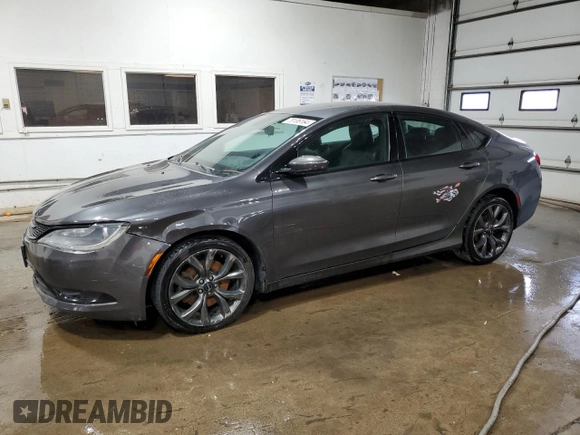 2015 Chrysler 200 S with VIN 1C3CCCBGXFN515782, listed as a Copart auction lot 78106164 with 138,569 mi miles and Clean Title. Bid and sale history available at carsss.com. Image 1.