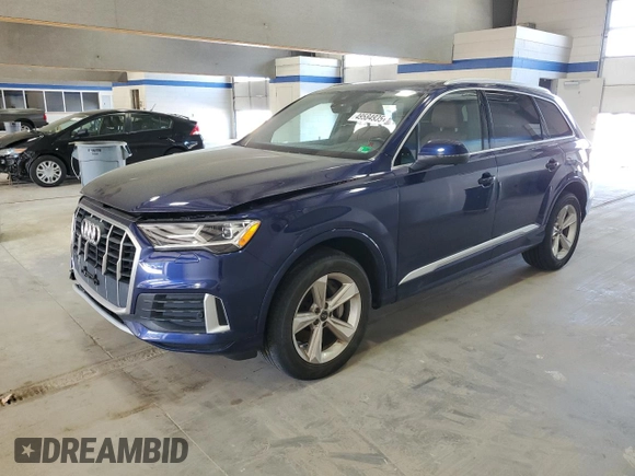 2021 Audi Q7 Premium with VIN WA1AJAF75MD020524, listed as a Copart auction lot 49584935 with 54,929 mi miles and Salvage Title. Bid and sale history available at carsss.com. Image 1.