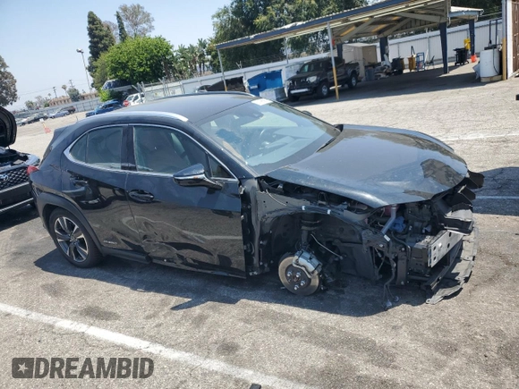 2020 Lexus UX 250h with VIN JTHX9JBH2L2034610, listed as a Copart auction lot 62195585 with 24,992 mi miles and Salvage title. Bid and sale history available at DreamBid. Image 4.