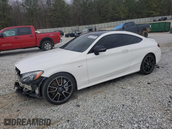 2017 Mercedes-Benz C 43 AMG with VIN WDDWJ6EB5HF445093, listed as a Copart auction lot 42627485 with 86,582 mi miles and Salvage Title. Bid and sale history available at carsss.com. Image 1.