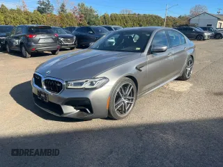 2021 BMW M5 with VIN WBS83CH08MCF34587, listed as a Copart auction lot 81287364 with 24,058 mi miles and Clean Title. Bid and sale history available at carsss.com. Image 1.